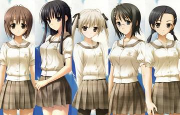 Wallpaper School Uniform Yosuga No Sora Nao Orihime Kazuha