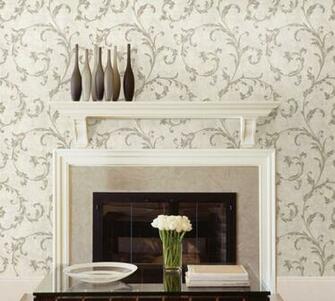 Pewter Shimmer Scroll Wallpaper From Buckingham Collection
