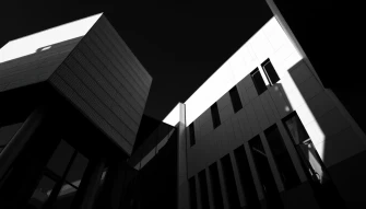 Black And White Buildings On Wallpaper