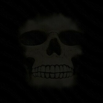 Black Background Dark Skull From The Darkness