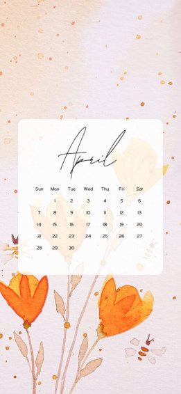 April Calendar Wallpaper Cute