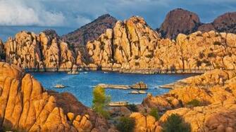 Desert Arizona Wallpaper Lakes Rock
