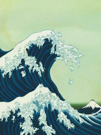 Japanese Wave Art Wallpaper Image Pictures Becuo