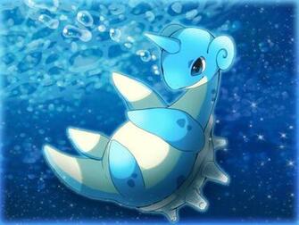 Lapras Anime Blue Background Wallpaper