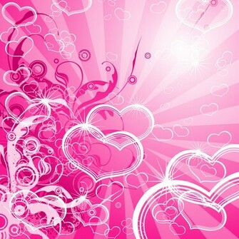 Abstract Pink Hearts Layout iPad Wallpaper Background