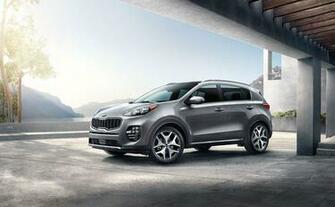 Kia Sportage Park Outside Home Hills Background Wide HD