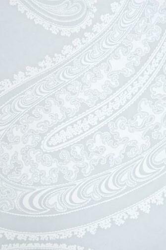 Wallpaper Large Design Paisley Print In Light Blue Grey