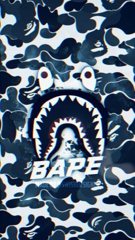 Lit Wallpaper B39 Shark Bape Logo
