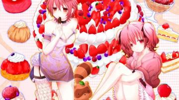 Wallpaper Illustration Anime Girls Short Hair Looking At