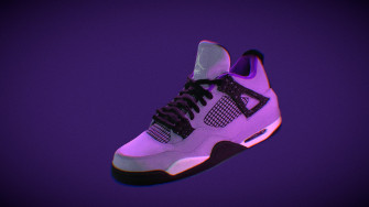 Jordan Retro Travis Scott Purple 3d Model By