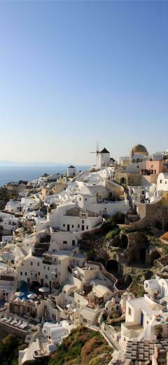 Calm At Santorini iPhone X Wallpaper