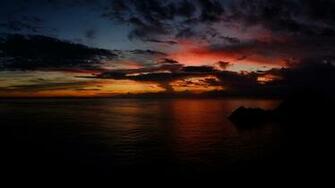 Sunset Clouds Amp Dark Ocean Desktop Pc And Mac