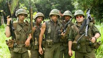 Tropic Thunder Action Comedy Military Weapon Wallpaper Background