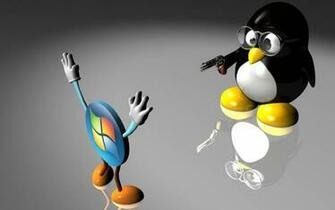 Widescreen Wallpaper Linux Vs Vista Rastakouere Funny Crime Assault