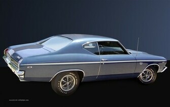Chevelle Ss Wallpaper Blue Coupe
