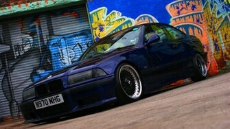 Wallpaper Bmw E36 M3 Series Three Coupe Sports Car Blue
