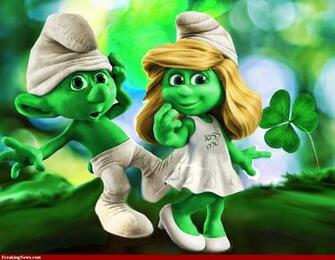 Ierse Smurfen Wallpaper