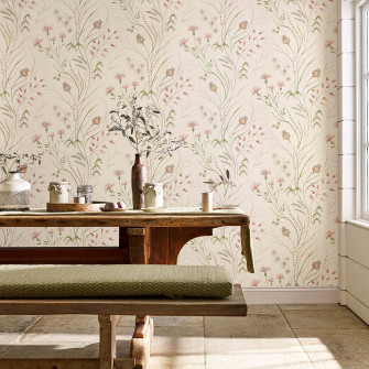 Summer Harvest Silver Chalk Wallpaper Sanderson By Design