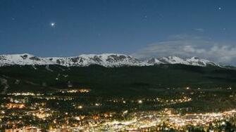 Wallpaper Night City Top Mountains
