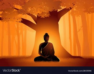Siddhartha Gautama Enlightened Under Bodhi Tree