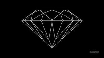 White Outline On Black Background More Background Diamond