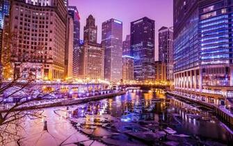 HD Wallpaper Chicago Winter River Illinois