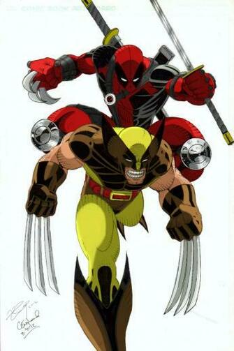 Wolverine And Deadpool By Chewydraws