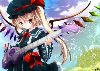 Touhou Flandre Scarlet Guitars Wallpaper