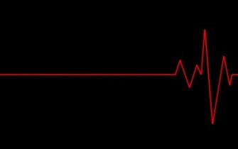Wallpaper Heart Beat Red And Black