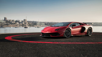 Car Lamborghini Aventador Red Sport
