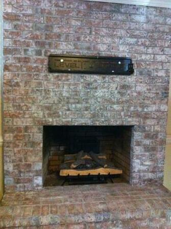 Whitewash Brick Fireplace Video White Wallpaper