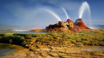 Geysers Erupt In The Black Rock Desert Nevada Top