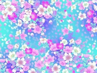 Pretty Blue Wallpaper Beautiful Flowery