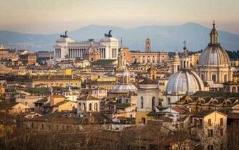 Panorama City Rome Italy H Wallpaper Background