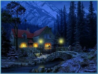 Christmas Cottage Wallpaper Screensavers Car