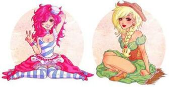 Is Magic Human Applejack Pinkie Pie My Little Pony Wallpaper