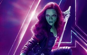 Zoe Saldana As Gamora In Avengers Infinity War 4k 8k Wallpaper