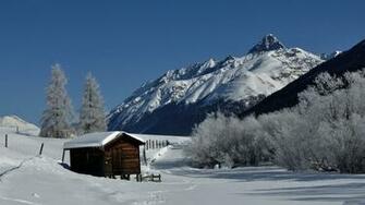 Snow Covered Mountains Wallpaper Grasscloth