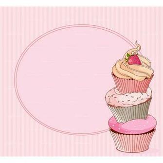 Clipart Cupcakes Background Royalty Vector Design