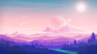 Colorful Minimalist Nature Landscape Scenery 4k Wallpaper