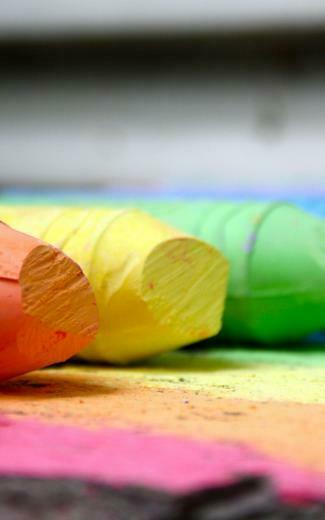 Colored Crayons Macro Desktop Pc And Mac Wallpaper