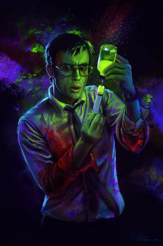 Re Animator Herbert West Retro Horror Artwork
