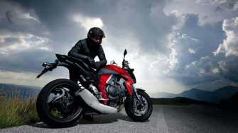 Red Naked Bike Black Jacket Biker Pictures Wallpaper