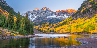 Desktop Wallpaper Usa Maroon Bells Nature Autumn Mountains