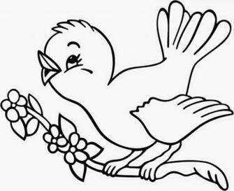 Beauyiful Sweet Little Tweety Bird Colour Drawing HD Wallpaper