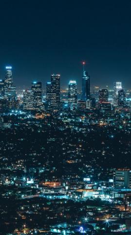 City Night Architecture Building Dark iPhone Wallpaper