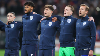 England Football Team Singing National Anthem Wallpaper