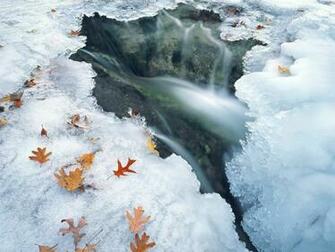 Ice Cold Waterfall Water