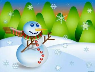 Cartoon Christmas Wallpaper Snowman Jpg