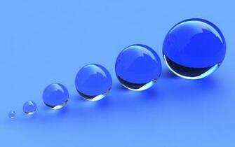 3d Five Marbles From Smallest To Biggest Wallpaper